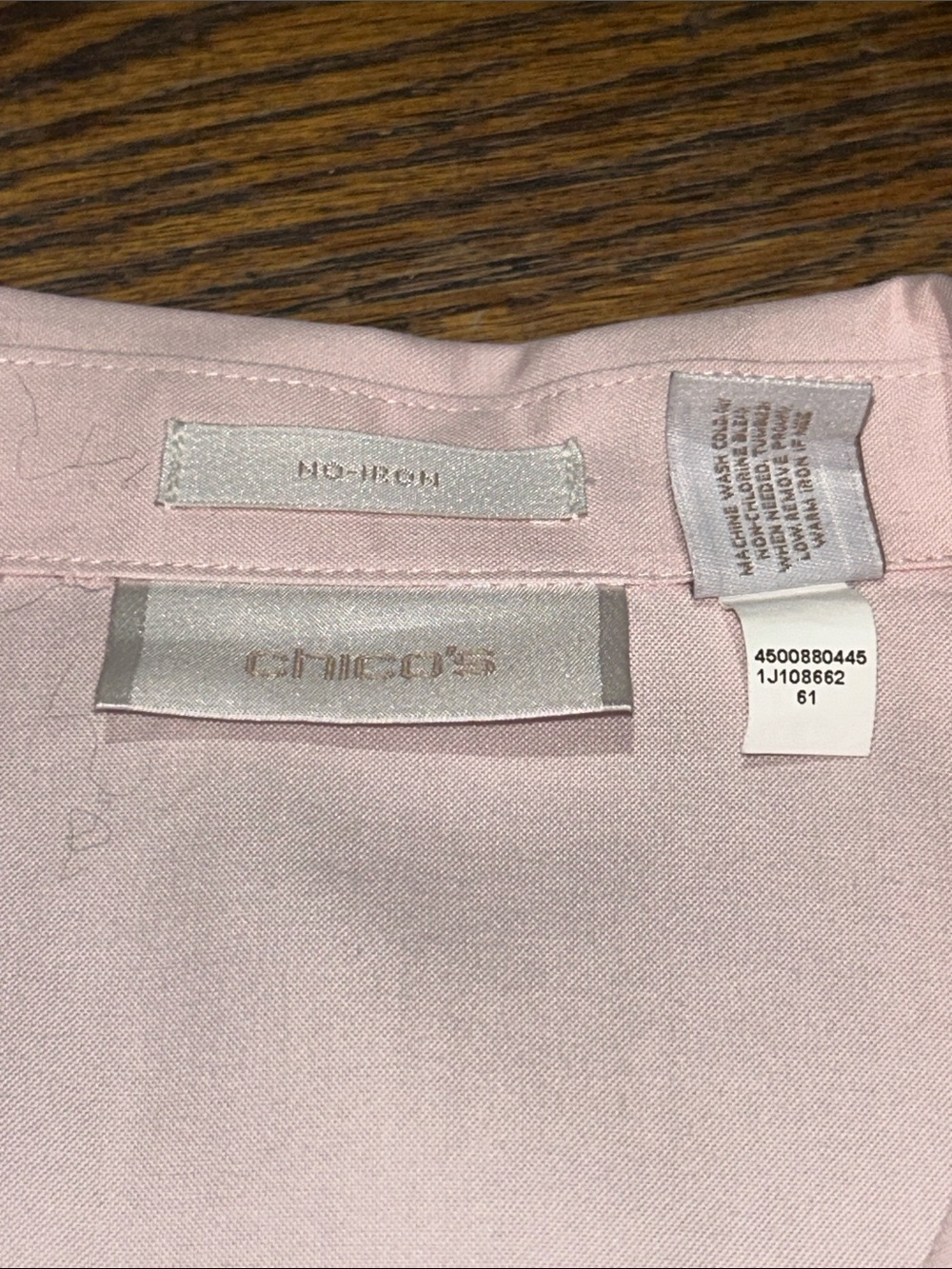 Chico's Light Pink Button-Down Shirt - Picture 4 of 11